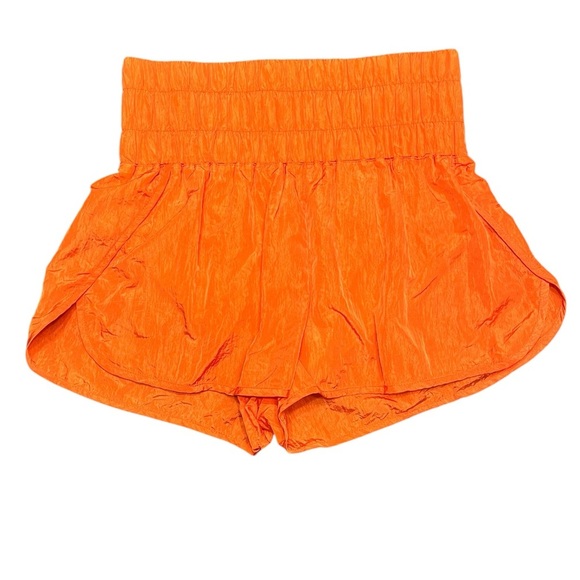 High Waisted Bright Orange Athletic Shorts Size M - Picture 1 of 11